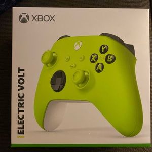 Brand new. Never opened. Never used. Xbox SeriesX controller.Electric volt color